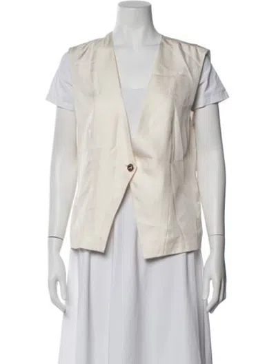 Pre-owned Silk Laundry Silk Vest In Neutrals