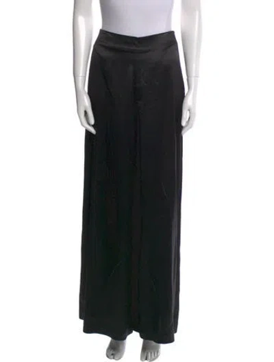 Pre-owned Silk Laundry Silk Wide Leg Pants In Black