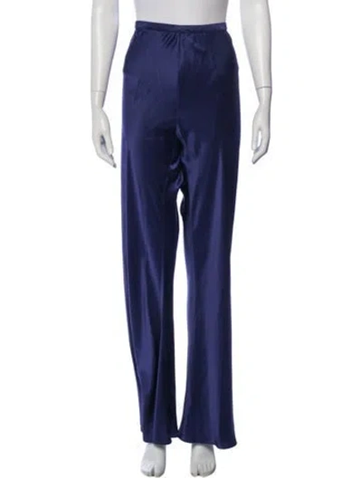 Pre-owned Silk Laundry Silk Wide Leg Pants In Blue