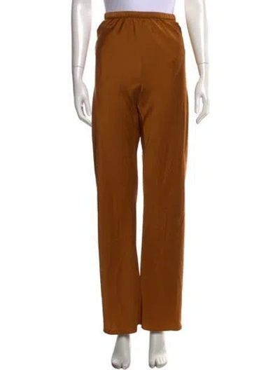 Pre-owned Silk Laundry Silk Wide Leg Pants In Brown