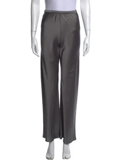 Pre-owned Silk Laundry Silk Wide Leg Pants In Gray