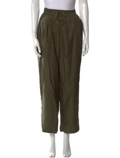 Pre-owned Silk Laundry Silk Wide Leg Pants In Green