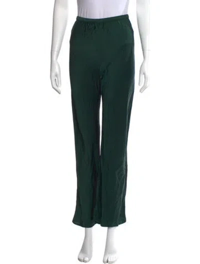 Pre-owned Silk Laundry Silk Wide Leg Pants In Green