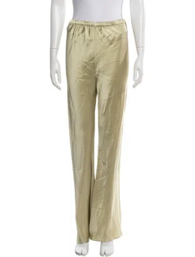 Pre-owned Silk Laundry Silk Wide Leg Pants In Green
