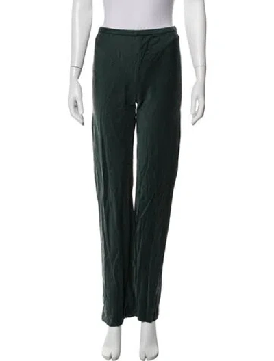 Pre-owned Silk Laundry Silk Wide Leg Pants In Green