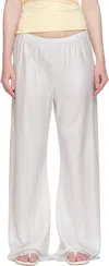 Silk Laundry Silver Bias Cut Lounge Pants