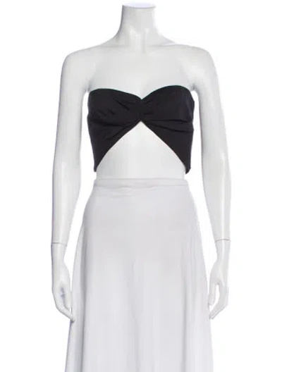 Pre-owned Silk Laundry Strapless Crop Top W/ Tags In White