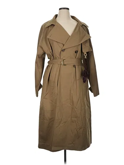 Silk Laundry Trenchcoat In Burgundy