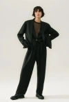 Silk Laundry Twill Miami Blazer Black In Black