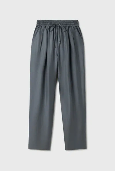 Silk Laundry Twill Slouch Pants Slate