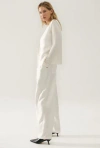 Silk Laundry Twill Slouch Pants White In White