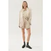 Silk Laundry Twill Slouch Shorts Hazelnut In Hazelnut