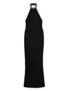 Silk Love & Lace Embellished Halter-neck Dress
