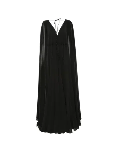 Silk Love & Lace Ilena Crystal-embellished Maxi Dress In Black