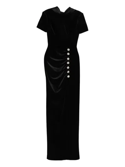 Silk Love & Lace Janette Maxi Dress In Black