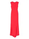 Silk Love & Lace Paloma Sleeveless Maxi Dress In Red