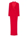 Silk Love & Lace Scarlet Button Maxi Dress In Red
