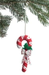 Silk Road Bazaar Handmade Candy Cane Felted Wool Ornament In Multi