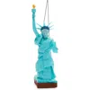 Silk Road Bazaar Handmade Statue Of Liberty Felted Wool Ornament In Blue