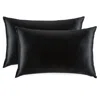 Silk Works Black Standard  Pillowcase Set In Black