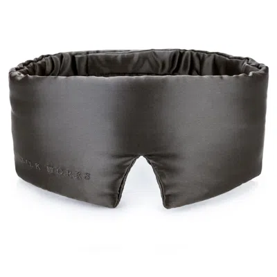 Silk Works Grey Eye Contouring Silk Sleep Mask In Gray