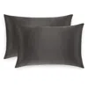 Silk Works Grey  Pillowcase Set In Gray