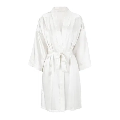 Silk Works London Women's Mulberry Silk Robe - White