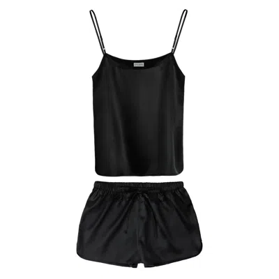 Silk Works London Women's Silk Works Cami & Shorts Pyjama Set - Black