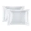 Silk Works Lucinda Oxford Set Of Two  Pillowcases- White In White