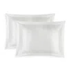 Silk Works Neutrals Lucinda Oxford Set Of Two  Pillowcases- Ivory In White