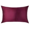 Silk Works Red Plum  Pillowcase In Red