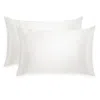 Silk Works White Ivory  Pillowcase Set In White