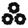 Silk Works Women's Black  Large Scrunchies In Black