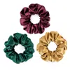 Silk Works Women's Gold / Green / Red Red Plum, Emerald & Gold Christmas Silk Scrunchie Set In Multi
