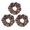 Silk Works Women's Rose Gold Leopard  Large Scrunchies In Gold