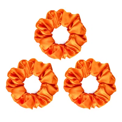 Silk Works Women's  Large Scrunchies - Orange