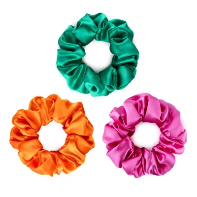 Silk Works Women's Tropical  Large Scrunchies In Purple