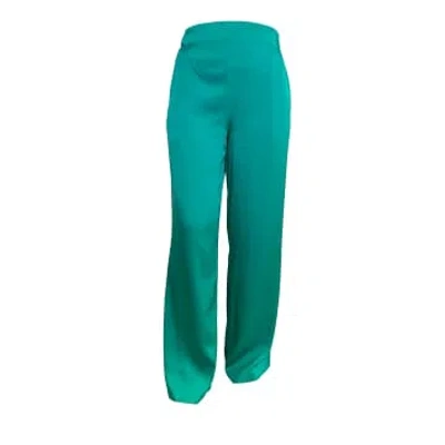 Silk95five Amalfi Silk Trousers In Holiday Green