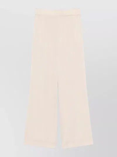 Silk95five Amalfi Trousers Wide Leg Side Pockets In Neutral