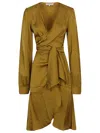 Silk95five Ananda Silk Short Dress In Gold