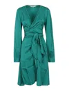 Silk95five Ananda Silk Short Dress In Green