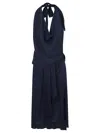 Silk95five Worth Ave Silk Short Dress In Blue