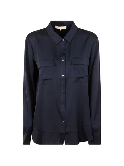 Silk95five Button-up Chest-pocket Shirt In Blue