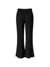 Silk95five Elasticated Flared Trousers In Black