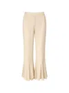 Silk95five Elasticated Flared Trousers In Neutral