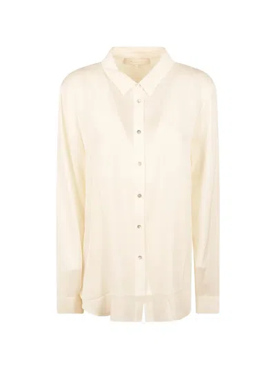 Silk95five Long-sleeve Button-down Shirt In Yellow