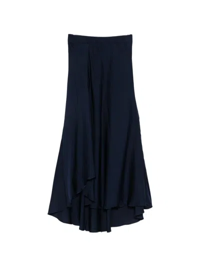 Silk95five Sirene Silk Skirt In Blue