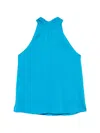 Silk95five Villete Gathered Halter Top In Blue