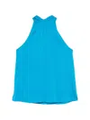 Silk95five Villete Gathered Halter Top In Blue
