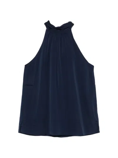 Silk95five Villette Silk Top In Blue